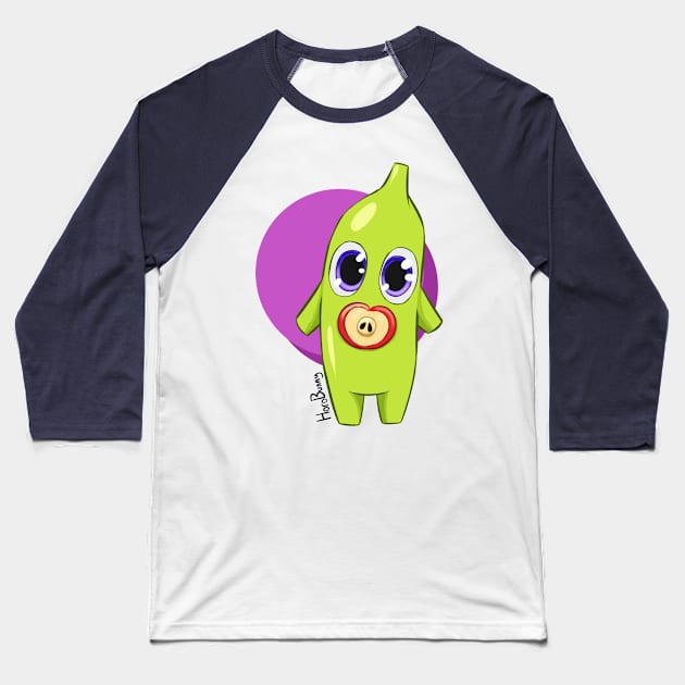 Baby Banana Baseball T-Shirt by HoroBunny